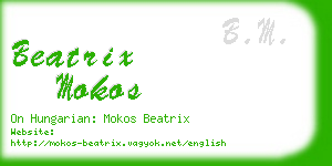 beatrix mokos business card